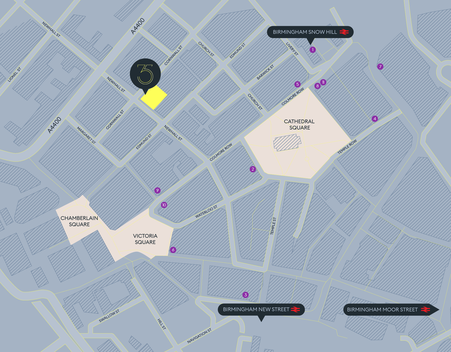 Map of cafes and coffee shops near 35 Newhall Street
